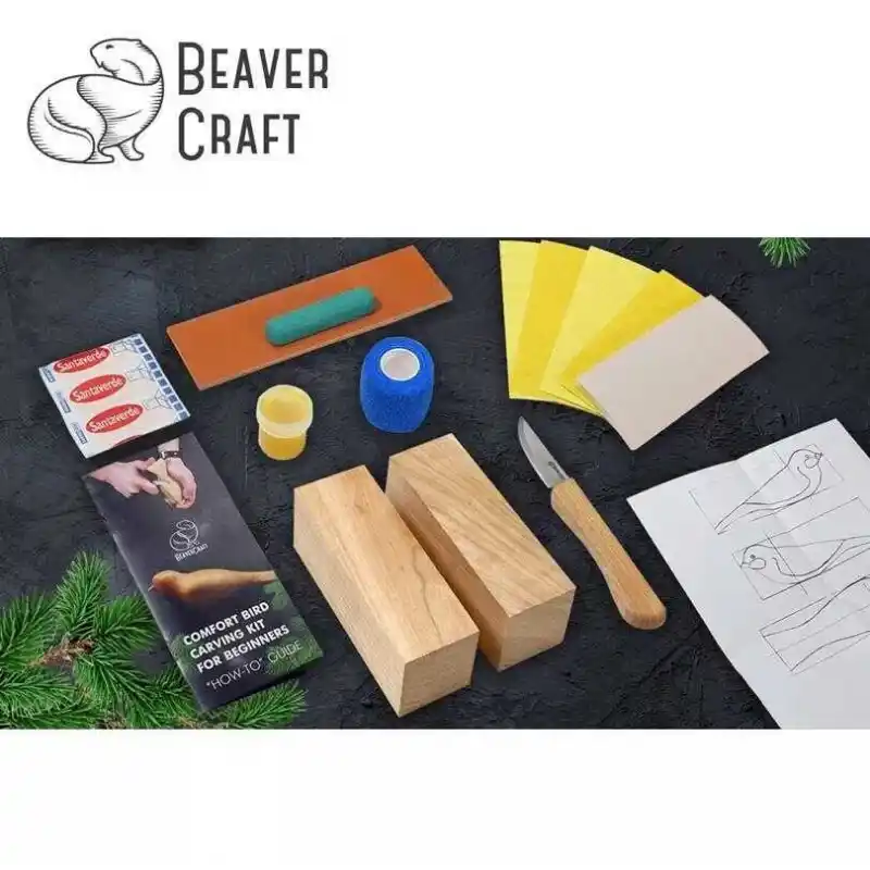 BeaverCraft DIY01 Ahşap Kuş Figürü Oyma Hobi Seti