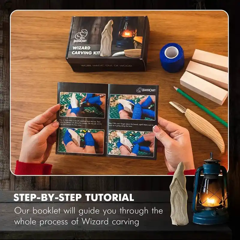BeaverCraft DIY03 Ahşap Sihirbaz Figürü Oyma Hobi Seti