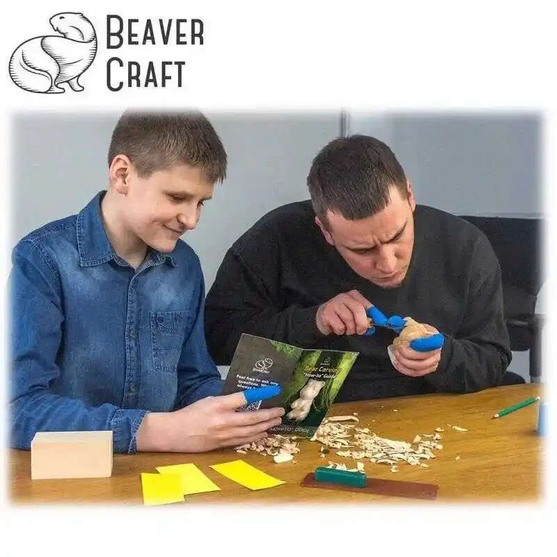 BeaverCraft DIY05 Ahşap Ayı Figürü Oyma Hobi Seti