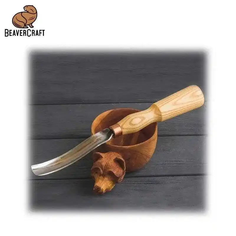 BeaverCraft G7L/20 Bükülmüş Oluklu Ahşap Oyma Iskarpelası 20mm