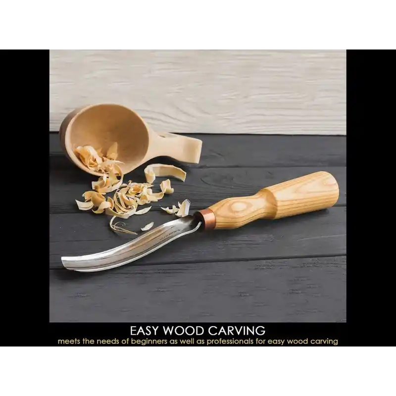 BeaverCraft G7L/22 Bükülmüş Oluklu Ahşap Oyma Iskarpelası 22mm