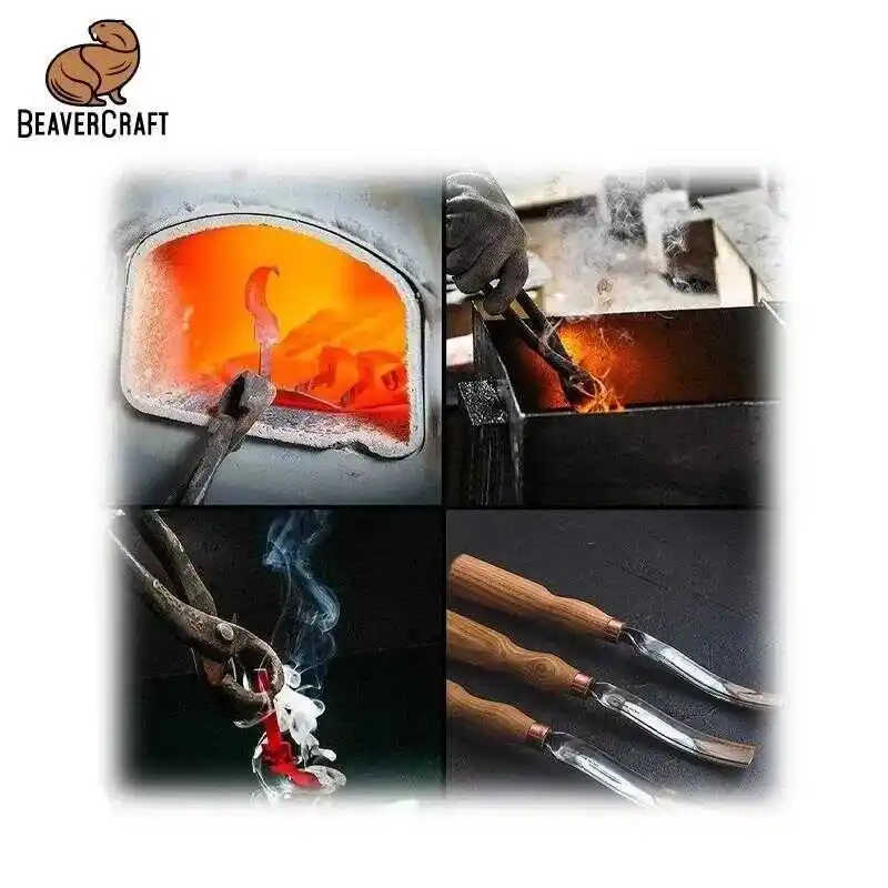 BeaverCraft G7L/22 Bükülmüş Oluklu Ahşap Oyma Iskarpelası 22mm