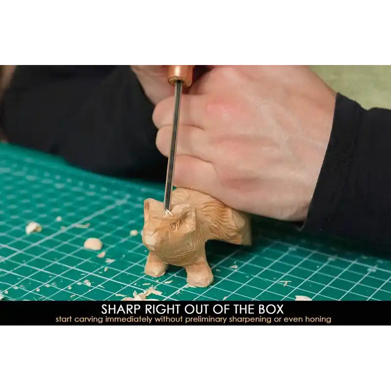 BeaverCraft K12/02 V Ağız 60 Derece Ahşap Oyma Iskarpelası