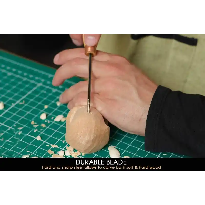 BeaverCraft K12/02 V Ağız 60 Derece Ahşap Oyma Iskarpelası