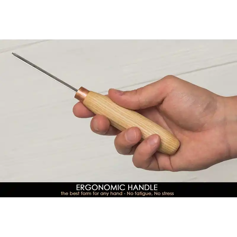 BeaverCraft K12/02 V Ağız 60 Derece Ahşap Oyma Iskarpelası