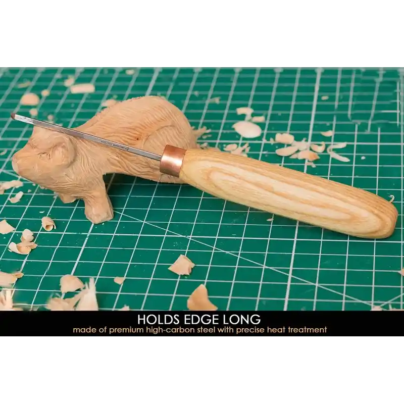 BeaverCraft K12/02 V Ağız 60 Derece Ahşap Oyma Iskarpelası