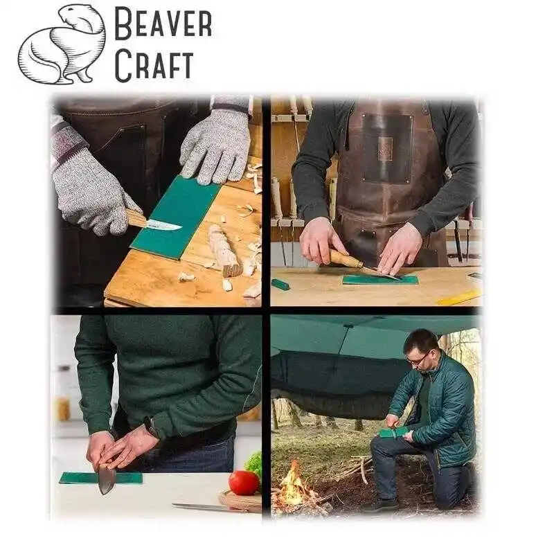 BeaverCraft LS2P11 Deri Bileme Kayışı ve Parlatma Macunu Seti 3 Parça