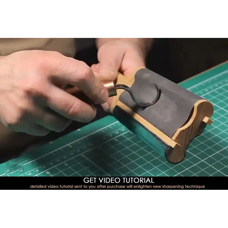 BeaverCraft LS5P1 Kanca Bıçaklar ve Bükülmüş Iskarpelalar için Bileme ve Kılağı Alma Kılavuzu Seti 4 Parça