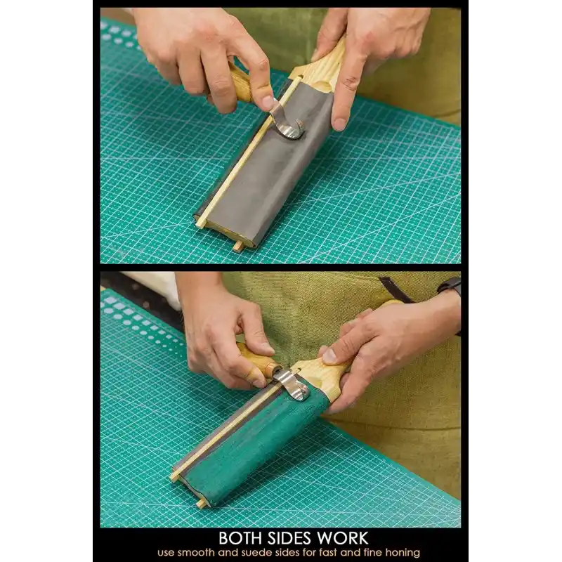 BeaverCraft LS5P1 Kanca Bıçaklar ve Bükülmüş Iskarpelalar için Bileme ve Kılağı Alma Kılavuzu Seti 4 Parça