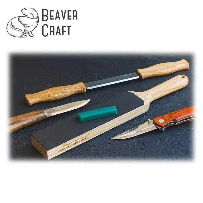 BeaverCraft LS6P1 Çift Yüzeyli Deri Masat ve Parlatma Macunu Seti 2 Parça