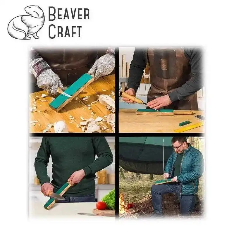 BeaverCraft LS6P1 Çift Yüzeyli Deri Masat ve Parlatma Macunu Seti 2 Parça