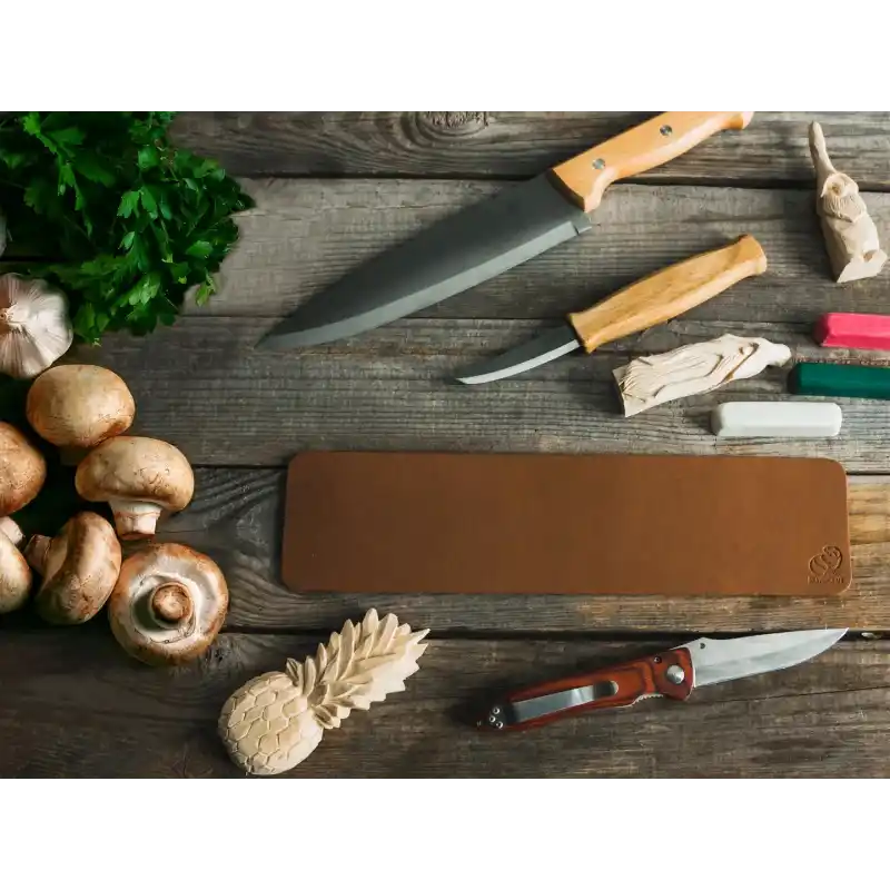 BeaverCraft LS7P03 Deri Parlatma Kayışı ve Macunu Seti 4 Parça