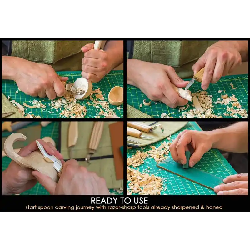 BeaverCraft S13 Ahşap Kuksa Kaşık Oyma Bıçağı Seti 6 Parça