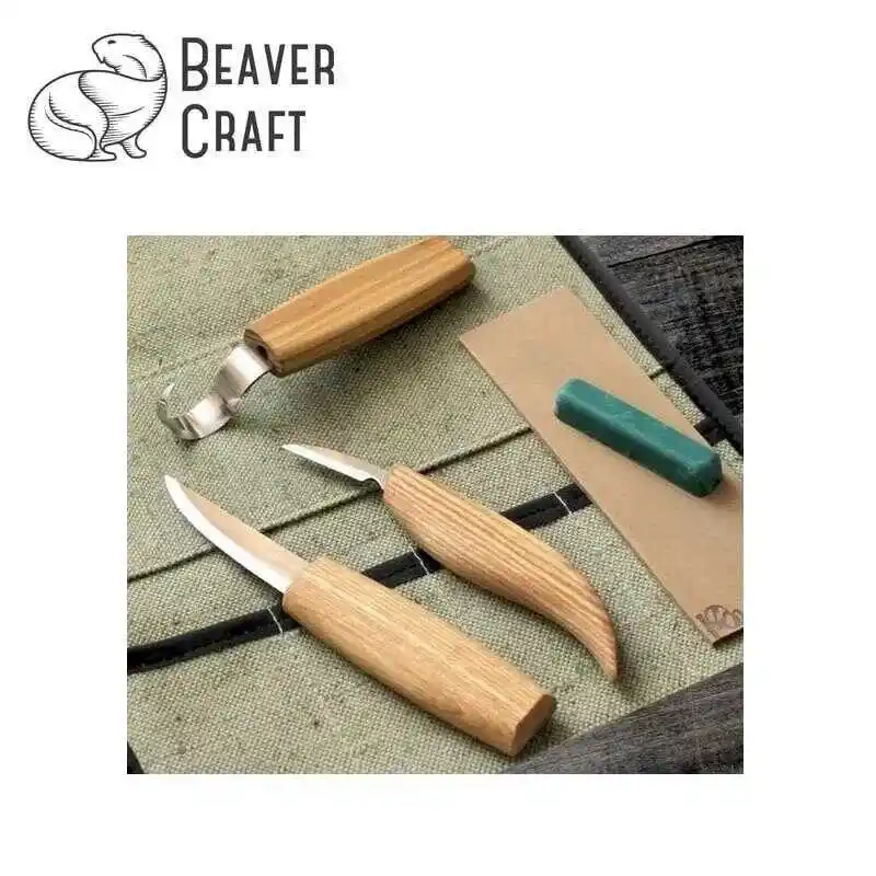 BeaverCraft S13 Ahşap Kuksa Kaşık Oyma Bıçağı Seti 6 Parça