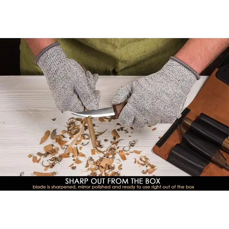 BeaverCraft S13X Premium Ceviz Saplı Ahşap Kaşık Oyma Seti 6 Parça