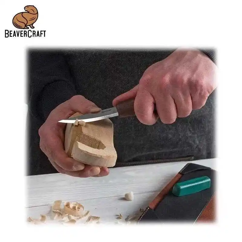 BeaverCraft S14X Premium Ceviz Saplı Ahşap Kaşık Oyma Seti 6 Parça