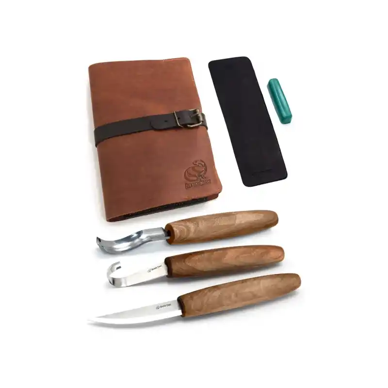 BeaverCraft S14X Premium Ceviz Saplı Ahşap Kaşık Oyma Seti 6 Parça