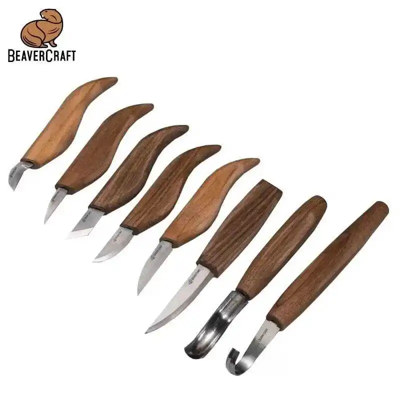 BeaverCraft S18X Premium Ceviz Saplı Ahşap Oyma Seti 11 Parça