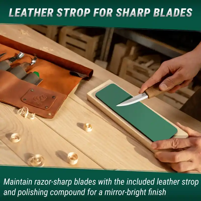 BeaverCraft S18X Premium Ceviz Saplı Ahşap Oyma Seti 11 Parça