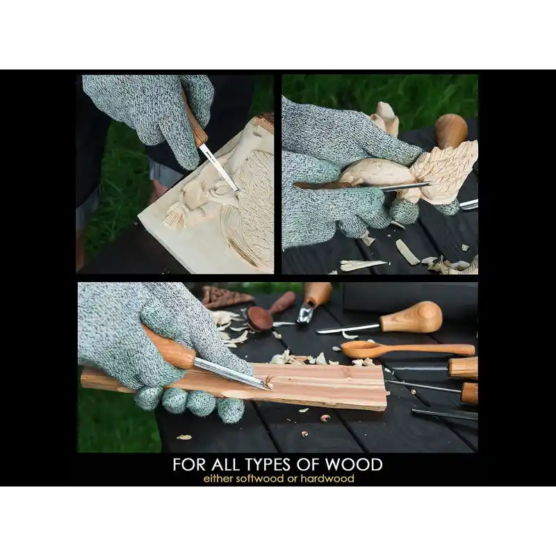 BeaverCraft SC05 Avuç İçi Ahşap Oyma Iskarpela Seti 6 Parça