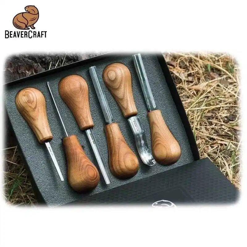 BeaverCraft SC05 Avuç İçi Ahşap Oyma Iskarpela Seti 6 Parça