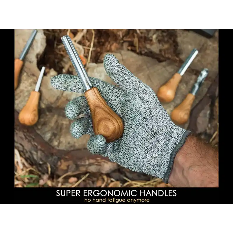 BeaverCraft SC05 Avuç İçi Ahşap Oyma Iskarpela Seti 6 Parça