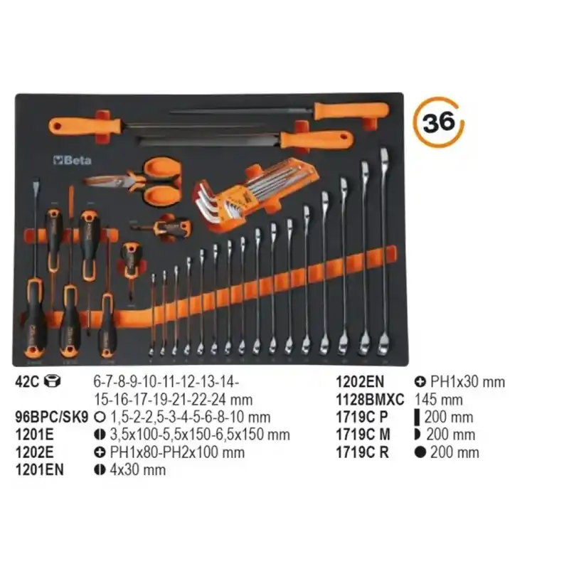 Beta BW C04BOX-A VU Dolu Takım Arabası 196 Parça
