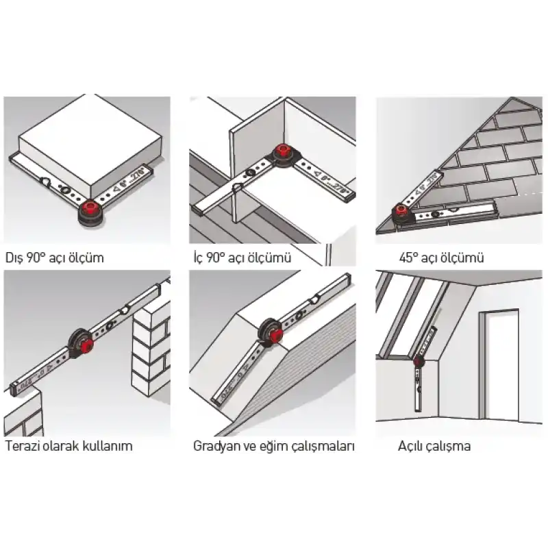 BMI 715060080 Terazili Açı Ölçer