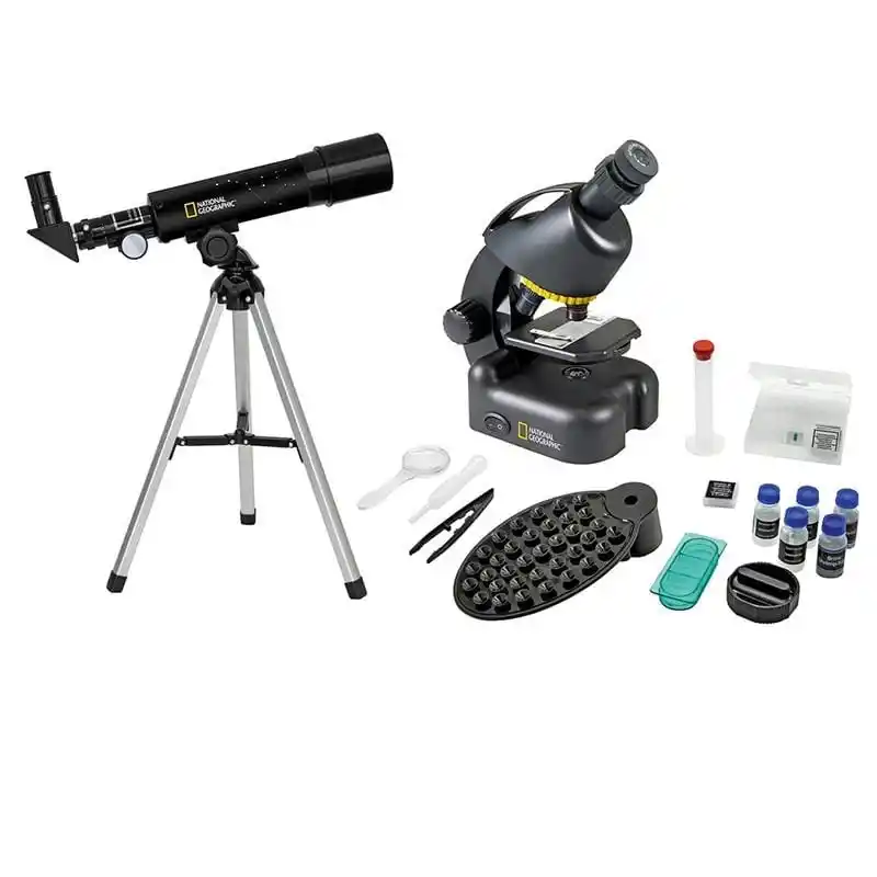 Bresser National Geographic 50/360 AZ Teleskop ve 40x–640x Mikroskop