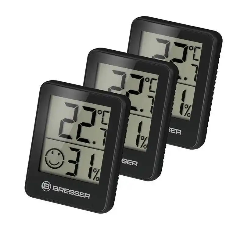 Bresser Temeo Hygro Gösterge 3lü Set siyah