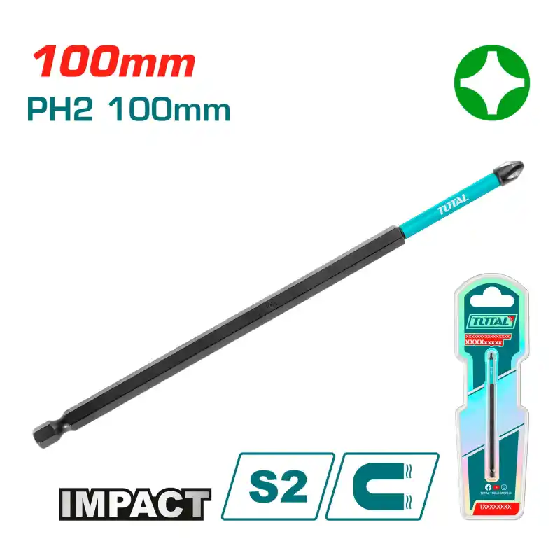 Total TACIM71PH1100 Darbeli 100 mm PH1 Bits Uç