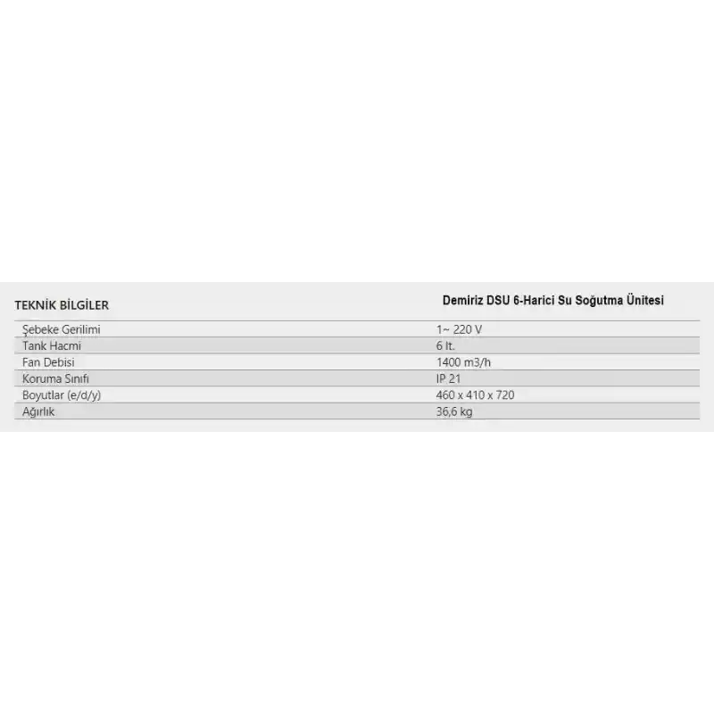 Demiriz DSU 6-Harici Su Soğutma Ünitesi