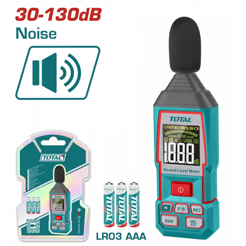 Total TETSL031 Dijital Ses Seviyesi Ölçer Desibelmetre