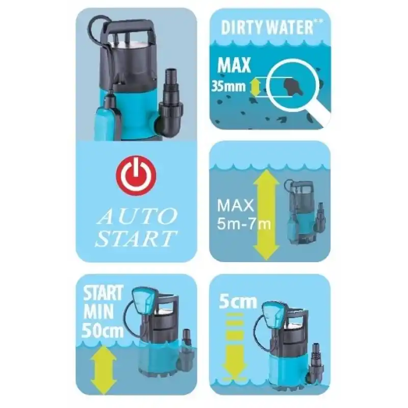 Duffmart FSP550DW Pis Su Drenaj Dalgıç Pompası