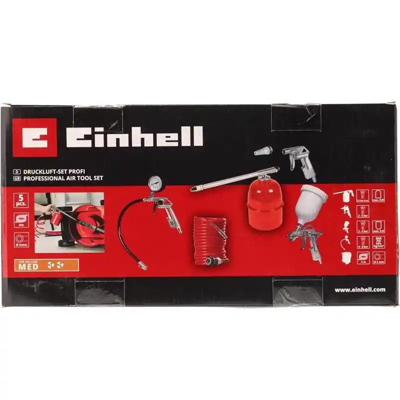 Einhell Kompresör 5 Parça Havalı Alet Seti