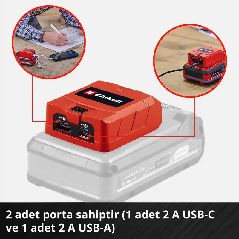 Einhell TE-CP 18 Li USB Solo Mobil Akü Şarj Cihazı