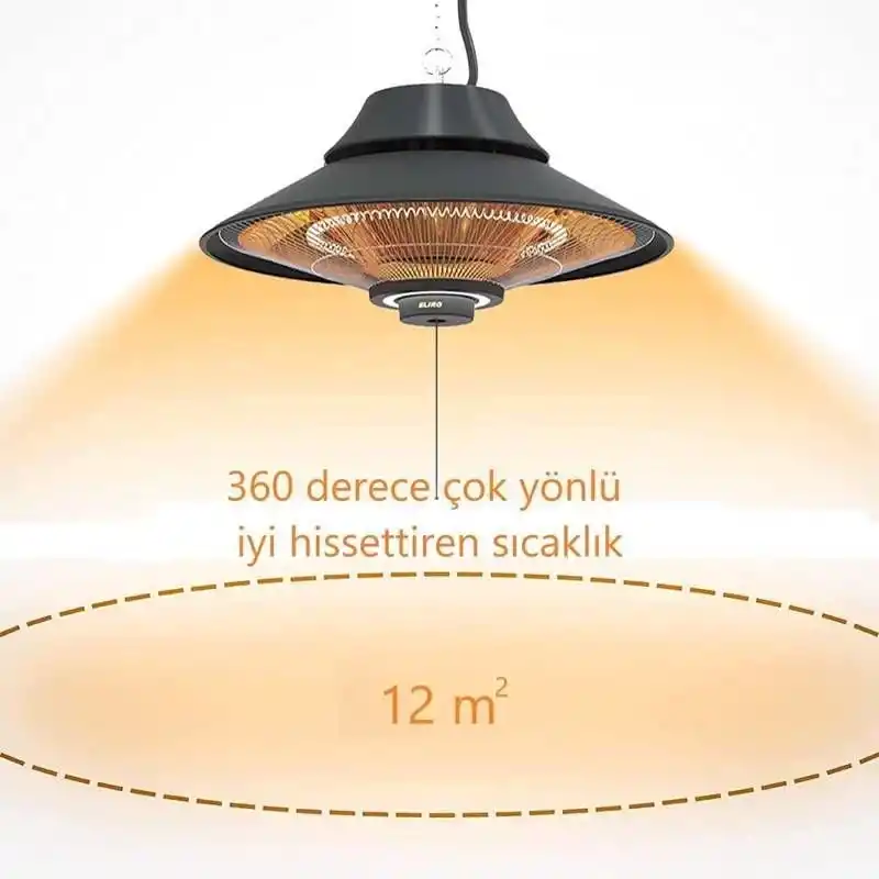 Elcon HF-2000 Elektrikli Tavan Tipi Sarkıtlı Infrared Isıtıcı 2000W