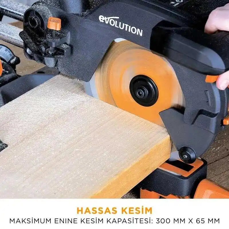 Evolution 048-0003A R210SMS+ Kızaklı Gönye Kesme Makinesi 210mm