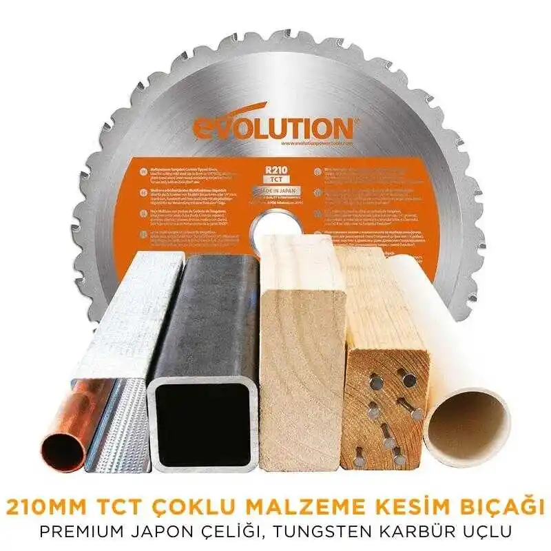 Evolution 048-0003A R210SMS+ Kızaklı Gönye Kesme Makinesi 210mm