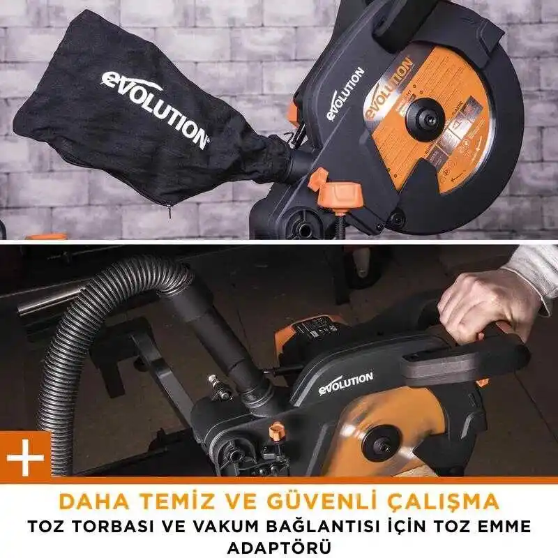 Evolution 052-0003A R255SMS+ Kızaklı Gönye Kesme Makinesi 255mm