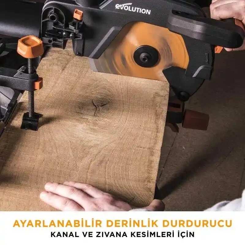 Evolution 052-0003A R255SMS+ Kızaklı Gönye Kesme Makinesi 255mm