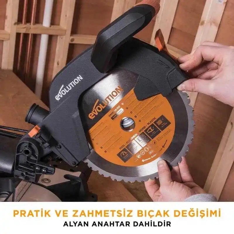 Evolution 052-0003A R255SMS+ Kızaklı Gönye Kesme Makinesi 255mm