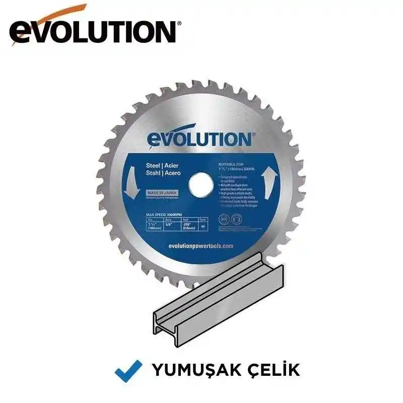 Evolution M210TCT-50MS Yumuşak Çelik Daire Testere Bıçağı 210mm