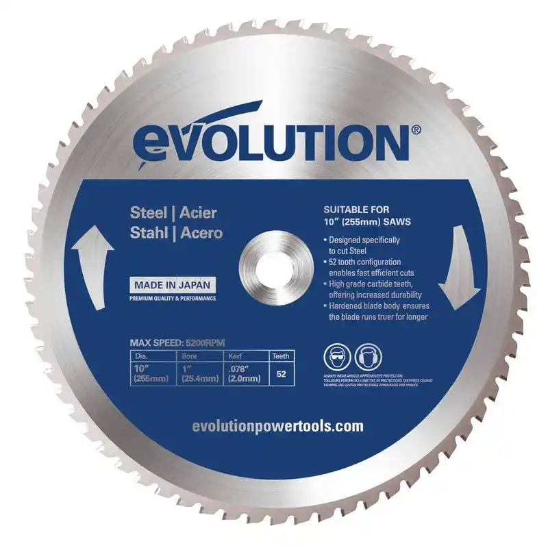 Evolution M255TCT-52MS Yumuşak Çelik Daire Testere Bıçağı 255mm
