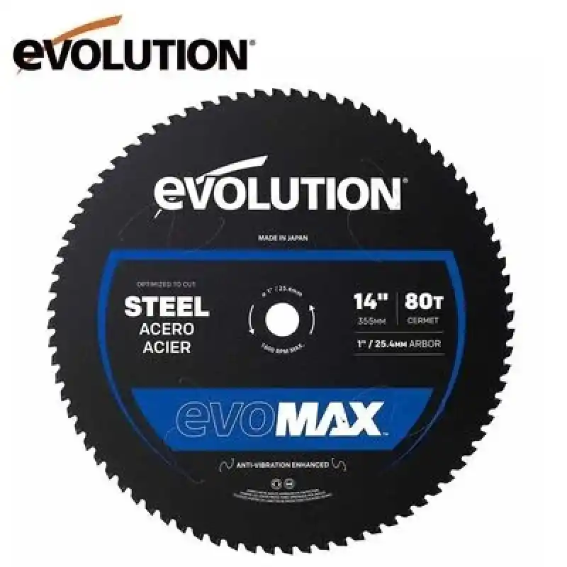 Evolution M355CMT-80CSMAX EVOMAX Cermet Karbür Testere Bıçağı, 355mm