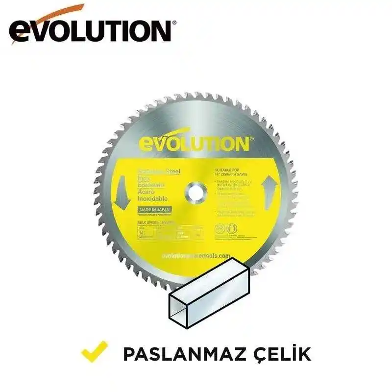 Evolution S355TCT-90CS Paslanmaz Çelik Daire Testere Bıçağı 355mm