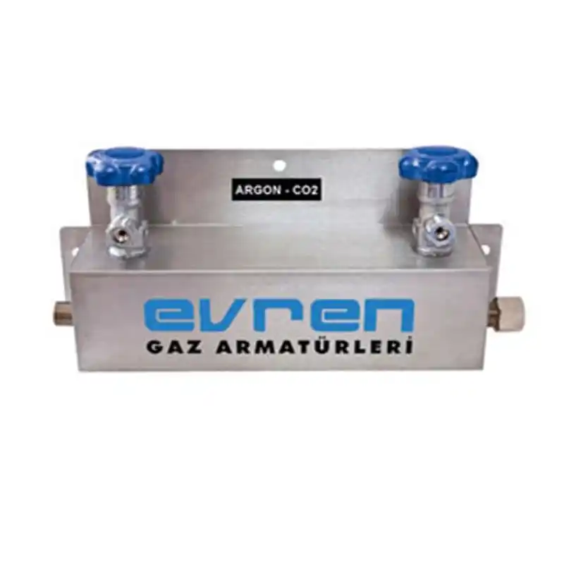 Evren 522 300 Bar G3/4 - 2’li Tüp Bağlantısı için Argon - Karbondioksit Manifold Sistemi