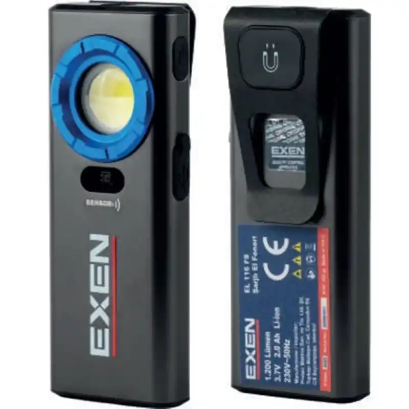 Exen EL 116 FS 1.200 Lümen Şarjlı Slim Tip El Feneri