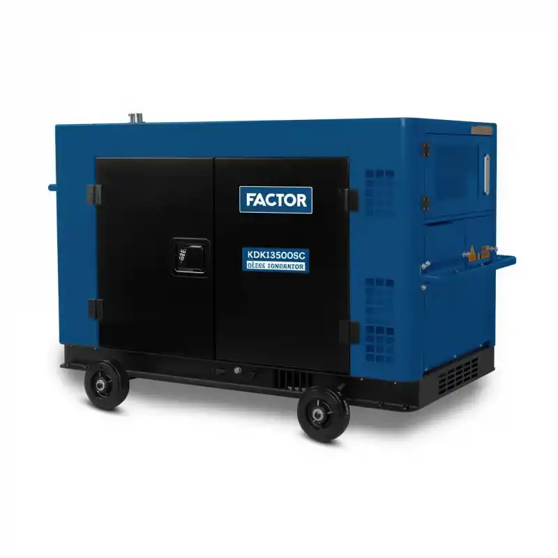 Factor KDK13500SC Dizel Kabinli Marşlı Monofaze Jeneratör 13,5 kVa