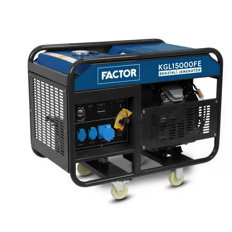 Factor KGL15000FE Marşlı Monofaze Benzinli Jeneratör 15 kVa